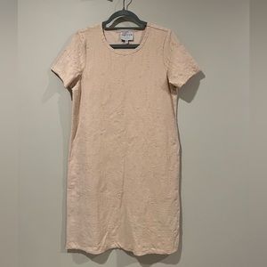 Fall, cream, short sleeve midi dress